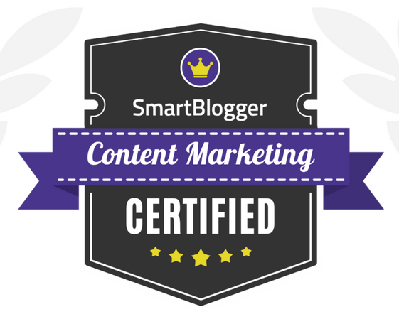 SmartBlogger Content Marketing Certified